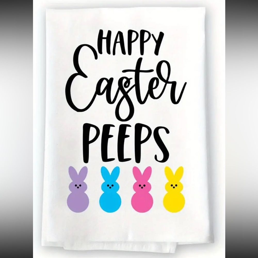 🐰HAPPY EASTER PEEPS DECORATIVE TOWEL-NEW - Picture 4 of 4